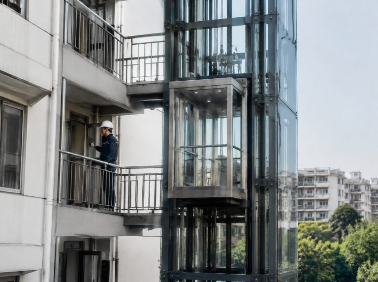 铁岭旧楼加建观光电梯